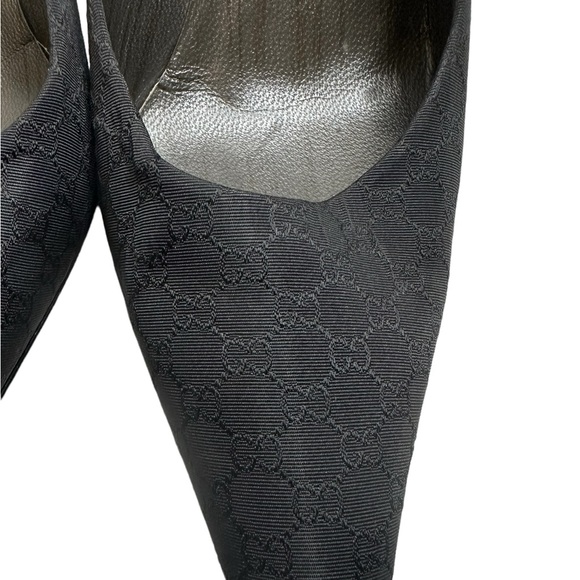 GUCCI Vintage GG Monogram Logo Pumps Heels US39.5 Pointed Toe shoes - Picture 12 of 16
